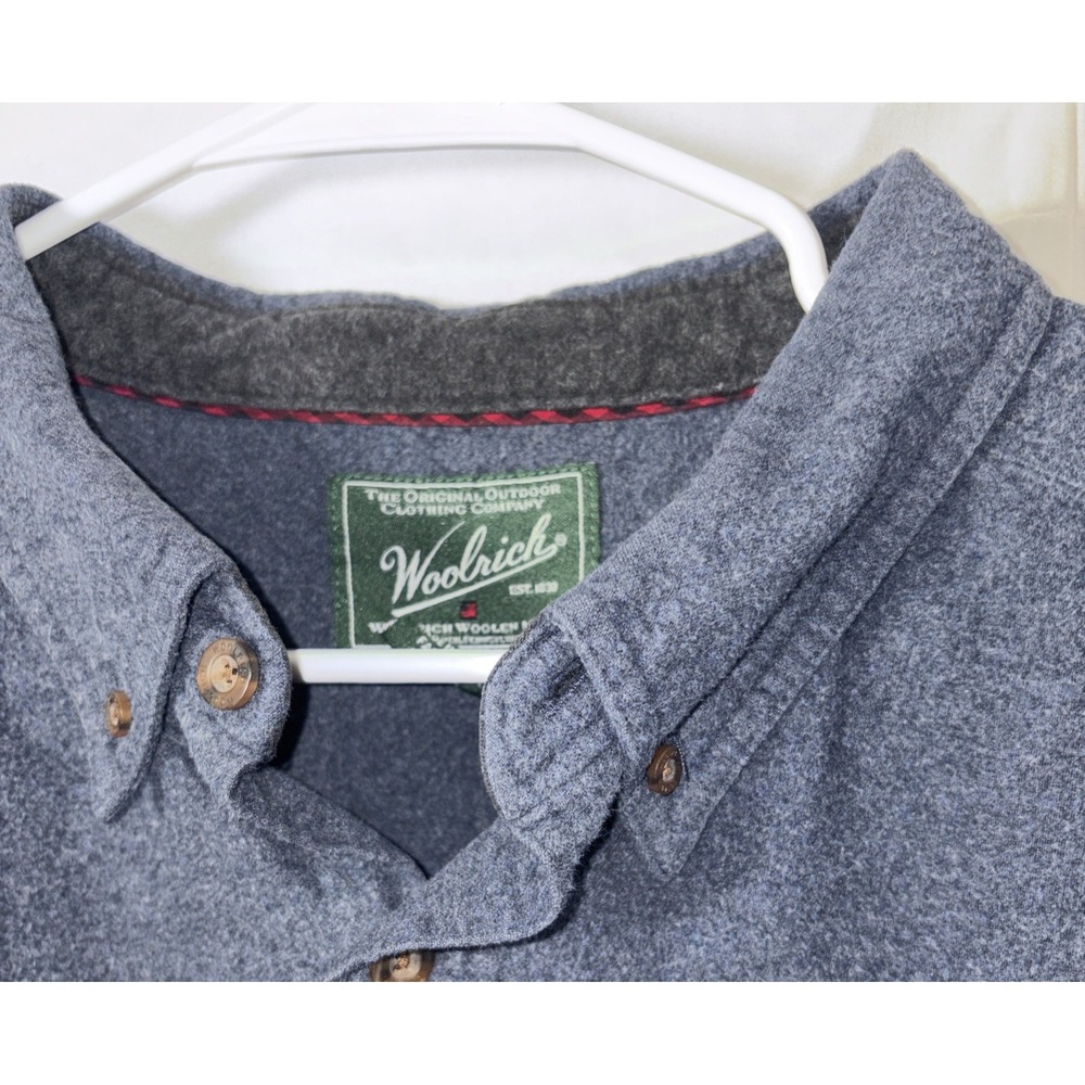 Woolrich Original Outdoor Clothing Company Grey Button Down Flannel Shirt XL - Picture 9 of 11